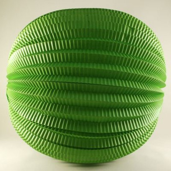 Yeşil Renkli Yuvarlak Büyük Kağıt Parti Feneri 30 cm