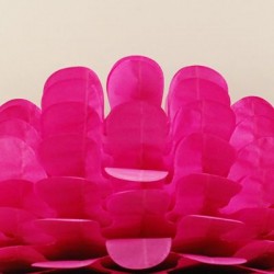 Pembe Kağıt Ponpon Fener 30 Cm