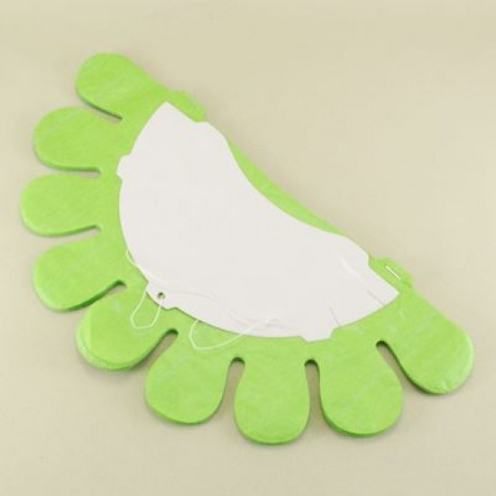 Yeşil Kağıt Ponpon Fener 30 Cm