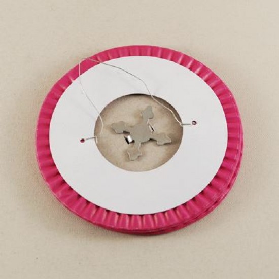 Fuşya Küçük Boy Uzun Kağıt Parti Feneri 11 Cm