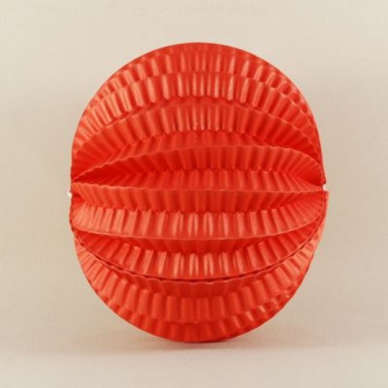 Kırmızı Küçük Boy Yuvarlak Kağıt Parti Feneri 11 Cm