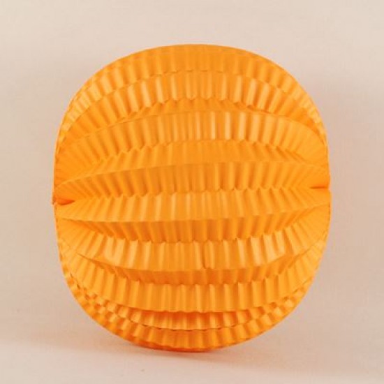 Turuncu Küçük Boy Yuvarlak Kağıt Parti Feneri 11 Cm