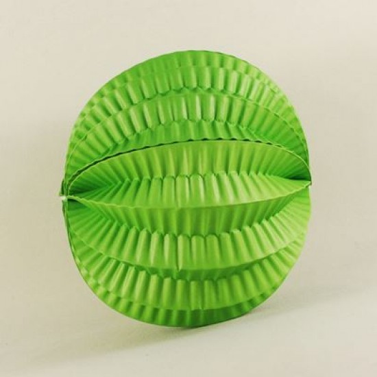 Yeşil Küçük Boy Yuvarlak Kağıt Parti Feneri 11 Cm