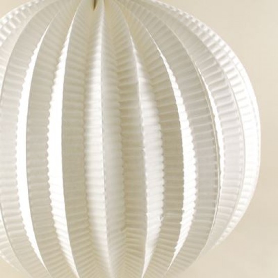 Beyaz Renkli Yuvarlak Kağıt Parti Feneri