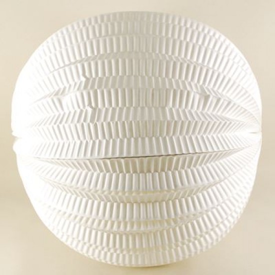 Beyaz Renkli Yuvarlak Kağıt Parti Feneri