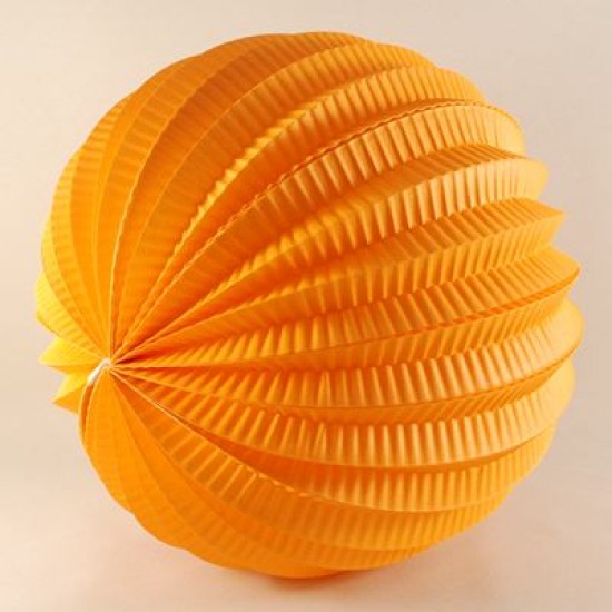 Turuncu Renkli Yuvarlak Kağıt Parti Feneri