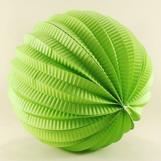 Yeşil Renkli Yuvarlak Kağıt Parti Feneri