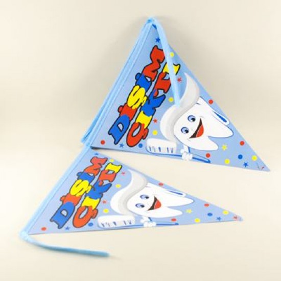 Dişim Çıktı Temalı Mavi Renk 10 lu flama