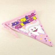 Dişim Çıktı Temalı Pembe Renk 10 lu flama