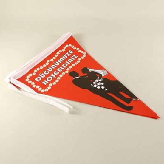 Düğünümüze Hoşgeldiniz Kırmızı 10 lu flama