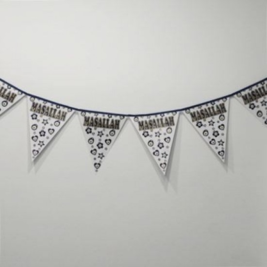 Maşallah Yazılı Ve Nazar Boncuklu 10 lu flama