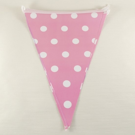 Pembe Beyaz Puantiyeli 10 lu flama