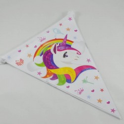 Unicorn Temalı Konsept Parti Flaması