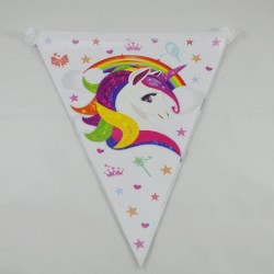 Unicorn Temalı Konsept Parti Flaması