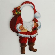 Noel Baba Şeklinde Kafa Geçirilen Fotoğraf Çerçevesi 63X40 Cm