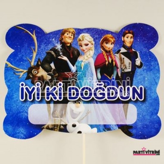 İyiki Doğdun Prenses Elsa Karlar Ülkesi Konuşma Balonu