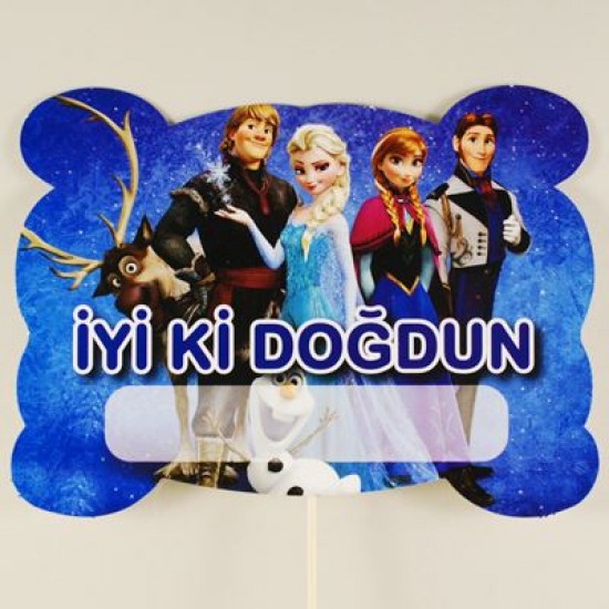 İyiki Doğdun Prenses Elsa Karlar Ülkesi Konuşma Balonu