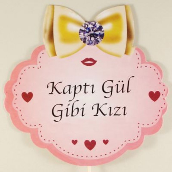 Kaptı Gül Gibi Kızı Pembe Konuşma Balonu