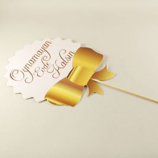 Oynamayan Evde Kalsın Altın Renk Konuşma Balonu