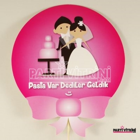 Pasta Var Dediler Geldik Pembe Konuşma Balonu