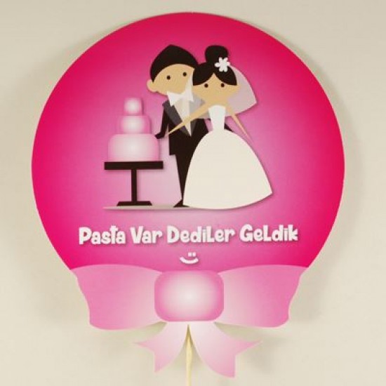 Pasta Var Dediler Geldik Pembe Konuşma Balonu