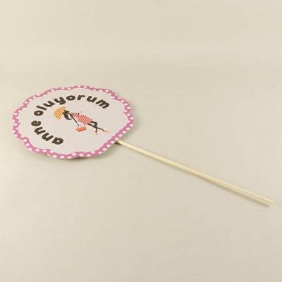 Anne Oluyorum Pembe Konuşma Balonu