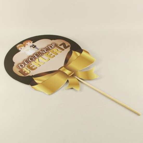 Düğünede Bekleriz Altın Rengi Konuşma Balonu