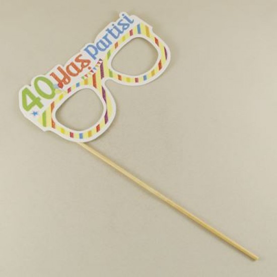 40 Yaş Partisi Gözlük Konuşma Balonu