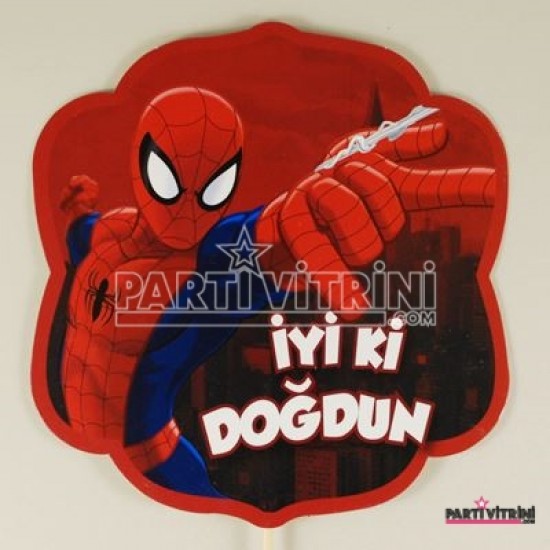 İyiki Doğdun Örümcek Adam Resimli Konuşma Balonu