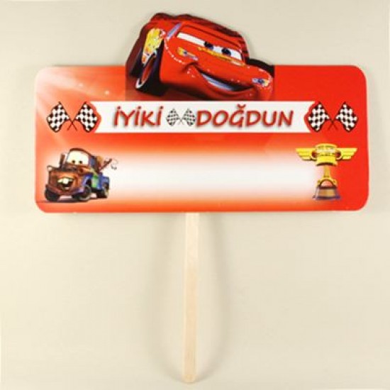 Arabalar Temalı İsim Yazılabilen Konuşma Balonu