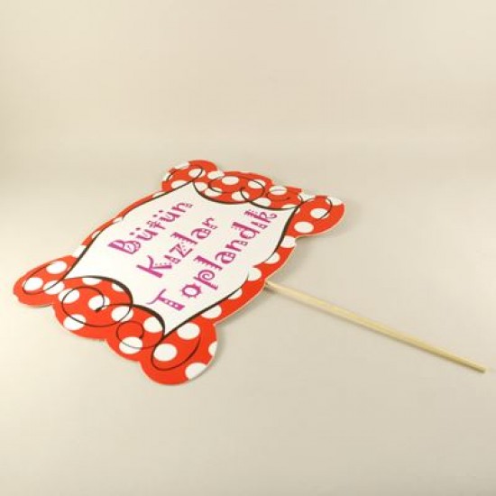 Bütün Kızlar Toplandık Kırmızı Konuşma Balonu