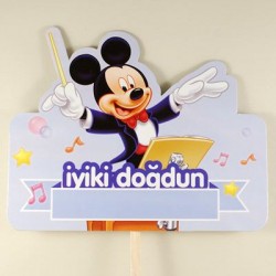 Mickey Mouse Temalı İsim Yazılabilen Konuşma Balonu