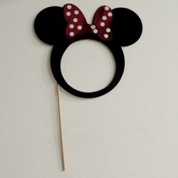 Minnie Mouse Temalı Şirin Papyonlu Fotoğraf Çerçevesi 30x27 cm