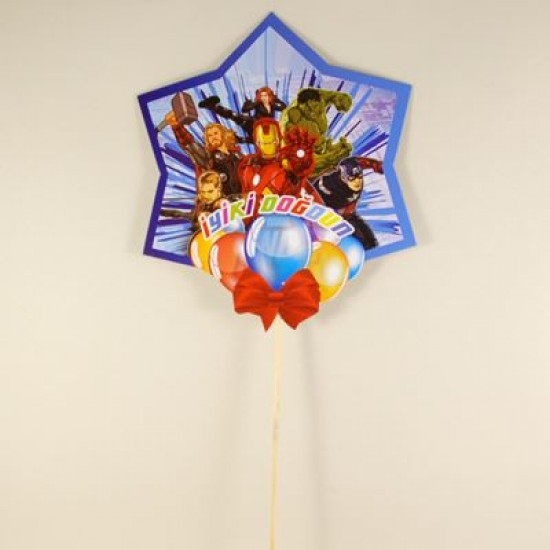 İyiki Doğdun Avengers Yenilmezler Temalı Yıldız Konuşma Balonu