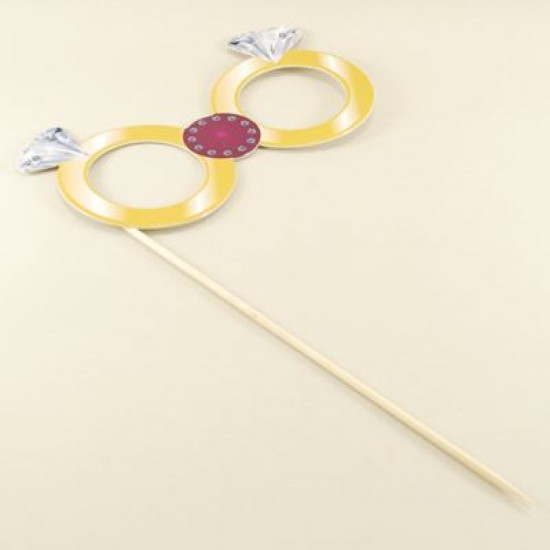 Elmas Figürlü Yuvarlak Gözlük Fotoğraf Aksesuarı