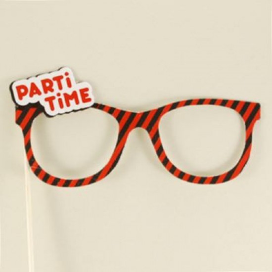 Parti Time Yazılı Gözlük Konuşma Balonu