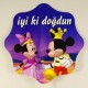 İyiki Doğdun Kral Ve Kraliçe Minnie Mickey Mouse Konuşma Balonu