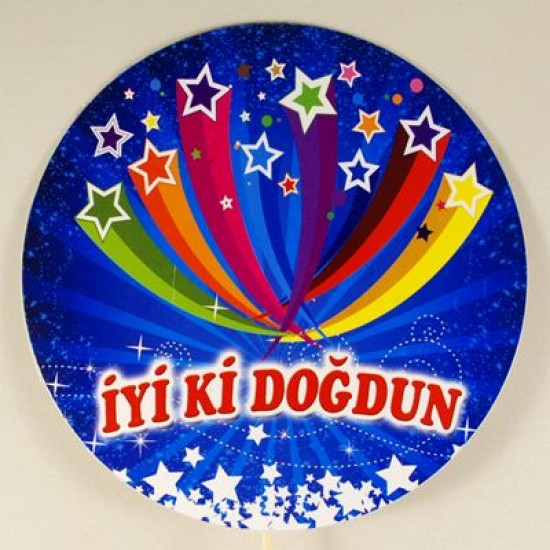 İyiki Doğdun Mavi Yıldızlı Konuşma Balonu