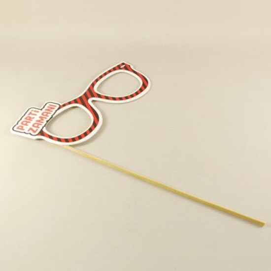 Parti Zamanı Yazılı Gözlük Konuşma Balonu