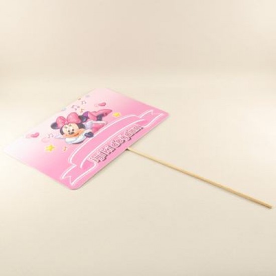 İyiki Doğdun Minnie Mouse Pembe Konuşma Balonu