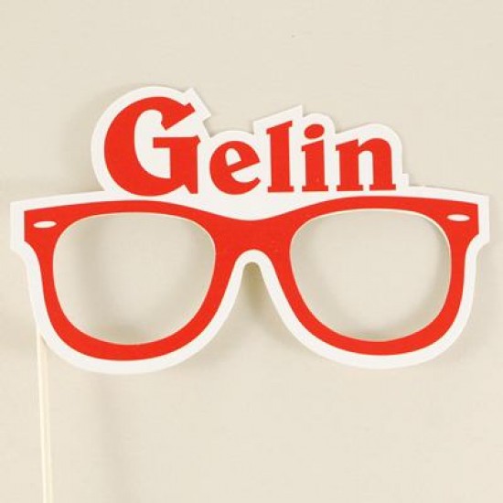 Konuşma Balonlu Kırmızı Gelin Gözlük