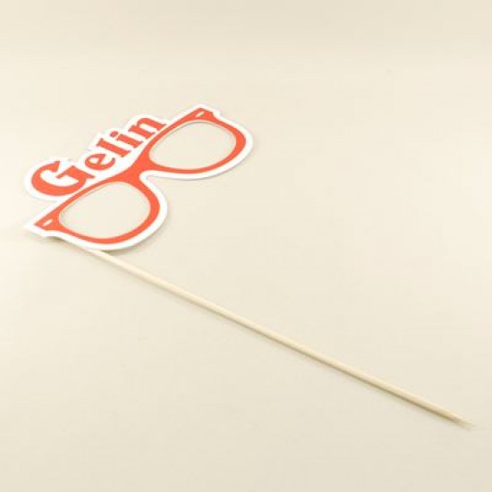 Konuşma Balonlu Kırmızı Gelin Gözlük