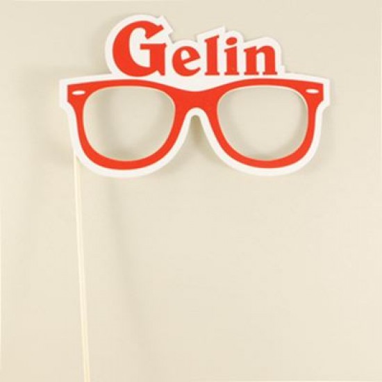 Konuşma Balonlu Kırmızı Gelin Gözlük