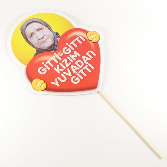 Gitti Gitti Kızım Yuvadan Gitti Kalpli Konuşma Balonu