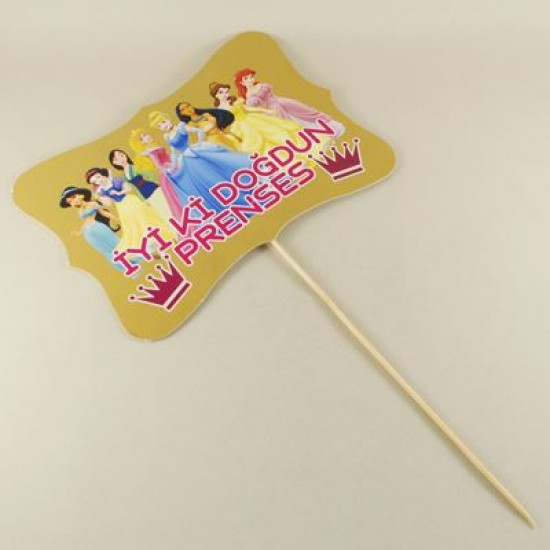 İyiki Doğdun Prenses Dikdörtgen Konuşma Balonu