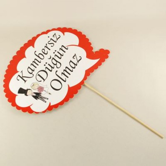 Kambersiz Düğün Olmaz Parti Konuşma Balonu