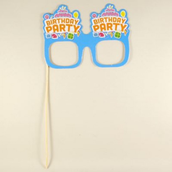 Birthday Party Mavi Simli Konuşma Balonlu Gözlük