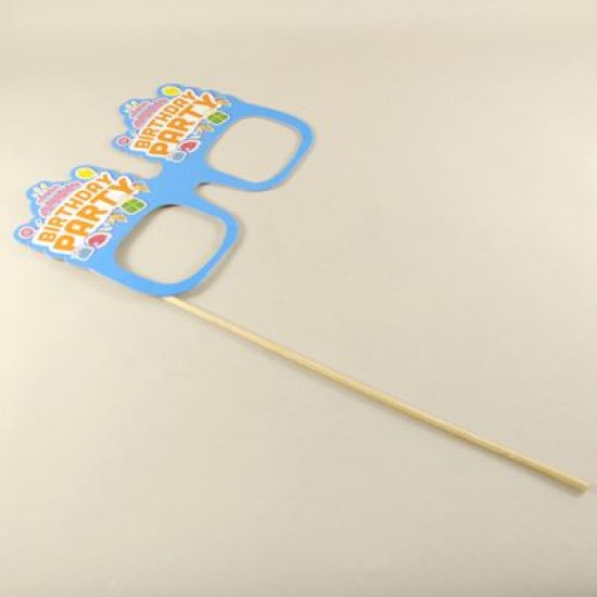 Birthday Party Mavi Simli Konuşma Balonlu Gözlük