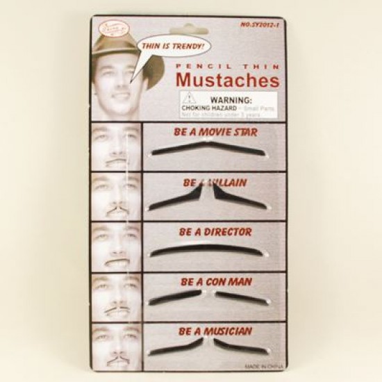 İnce Takma Bıyık Seti 5 Adet