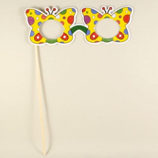 Rengarenk Kelebek Simli Konuşma Balonlu Gözlük